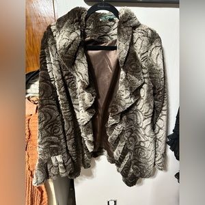 Small Brown Faux Fur Dressy Jacket